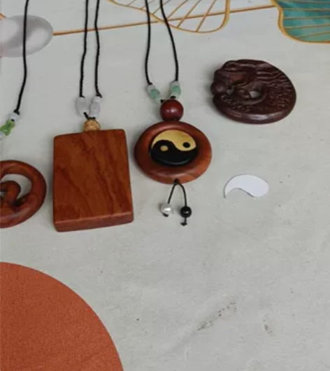 实木纯手工，女士服饰配件 纯实木项链外观成...