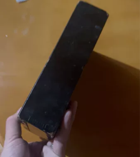 清代黑古包浆四方形老盒子鎏金工艺非常漂亮，...