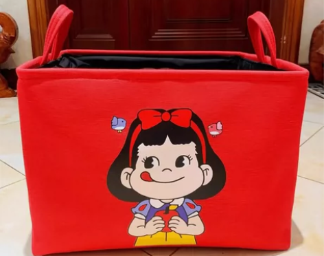 婴儿宝宝衣物收纳箱防潮帆布卡通储物盒筐家用...