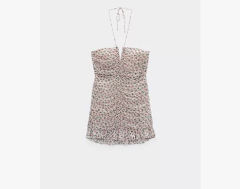 ZARA [折扣季] 女装 金属色线褶皱装...