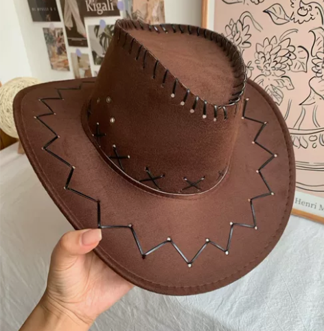 跨进批发西部牛仔帽子夏季女款防晒帽欧美式复...