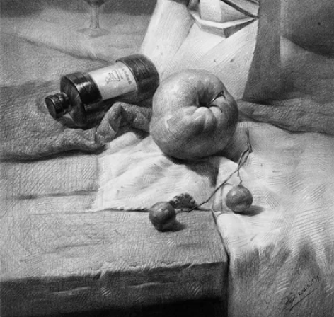 出售一些高质量素描静物原稿现货作品，尺寸4...