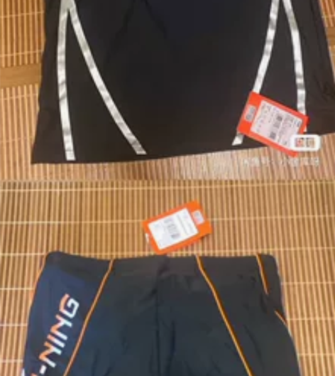 李宁成人泳衣泳裤套装男士3XL码 全新有吊...