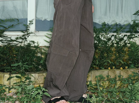 KAMIANGER RGB褶皱阔腿立体袋工...