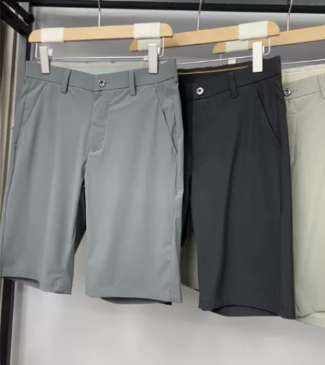 高端高弹舒适如意腰冰丝男士短裤外穿夏季薄款...