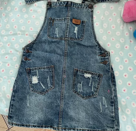 欧货牛仔背带短裙女减龄显瘦夏季时尚洋气百搭...