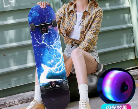 四轮滑板初学者男女生成人儿童滑板青少年短板...