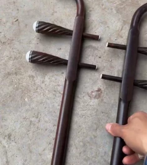 老红木弯头二胡杆越南拆房老料琴杆 二胡杆越...