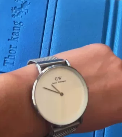 DW腕表 手表钢制磁吸表带 银色 黑色 超...