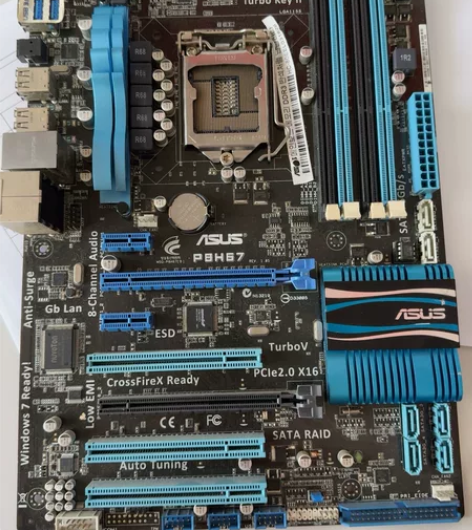 自用电脑淘汰下来的华硕P8H67，大板无故...