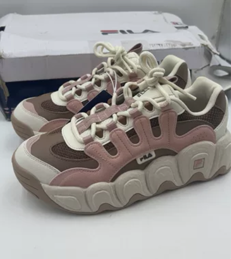 FILA 斐乐官方可颂鞋面包鞋老爹鞋女鞋厚...