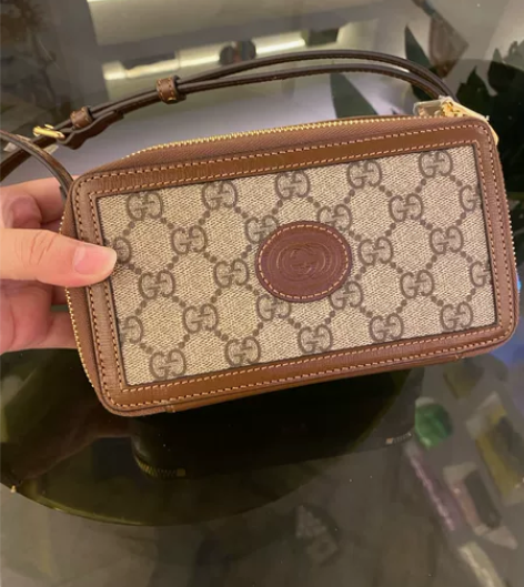 古驰/Gucci 饰互扣式双G迷你手袋 手...