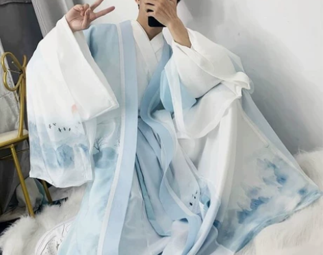 原创汉服陌上玉男女情侣魏晋风汉元素交领齐腰...