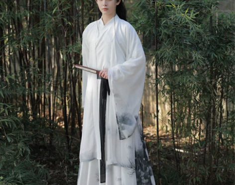 原创汉服水云间男女情侣魏晋风超仙印花大袖交...