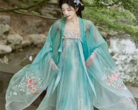 茗月萱原创十二花神[牡丹之约]唐制汉服齐胸...