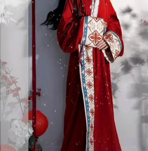 【预售】出塞 仙楚姬 汉服 全红直裾 魏晋...