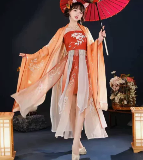 劲合原创【踏莎行】正品汉服女唐风中国风连衣...