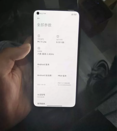 小米11青春版 8+128，成色如图，原装...