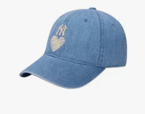 成人情侣牛仔刺绣防尘防风百搭NY棒球帽in...