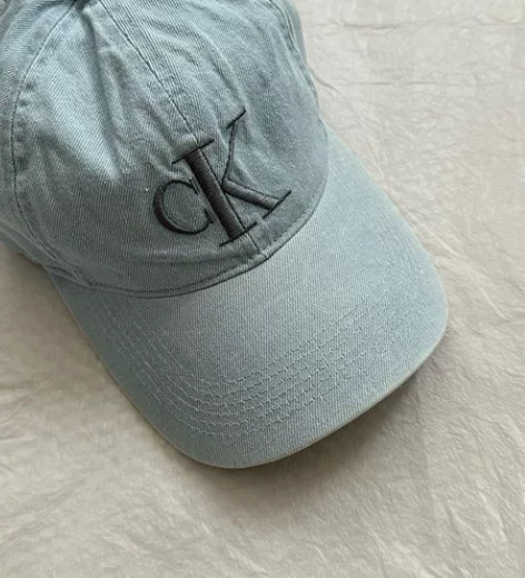Jennie同款CK刺绣韩版棒球帽四季潮弯...