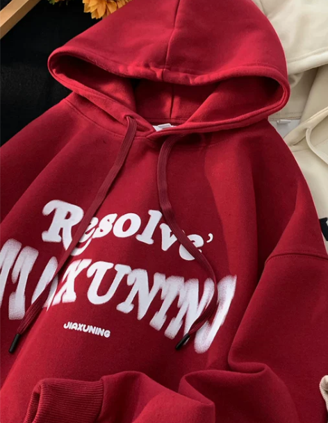 美式潮牌重磅连帽卫衣男生春秋2024新款痞...