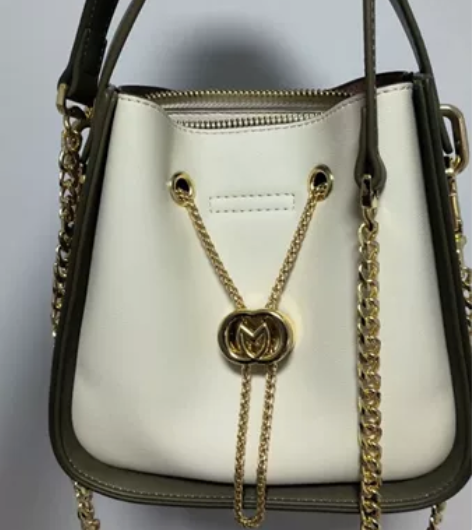 稻草人真皮手提包斜挎包两用 小清新风格，很...