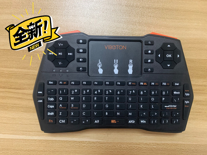 I8迷你无线键盘2.4G飞鼠usb背光键盘...