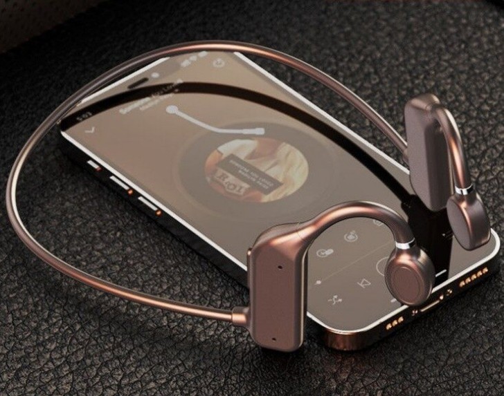 【全新包邮】蓝牙5.2骨传导耳机自带内存一...