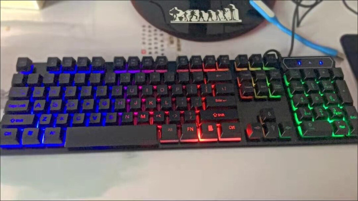 低价电脑键盘彩光键盘机械手感键盘笔记本键盘...