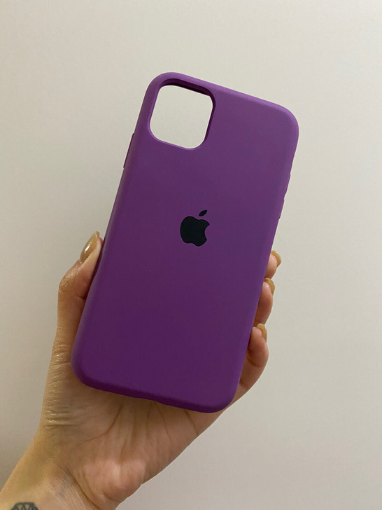 iphone11液态硅胶保护壳，颜色类似葡...