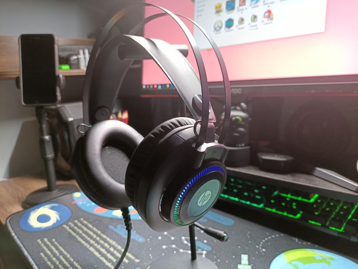 惠普HP电脑游戏耳机头戴式电竞有线带耳麦吃...