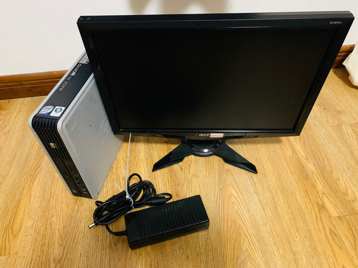 HP惠普小机箱台式电脑主机+19寸宏基显示...