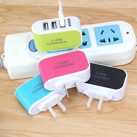 夜光多口充电器排插多功能3口USB插头通用...
