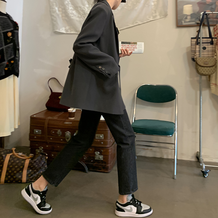 JHXC 直筒牛仔裤女小个子2021年春季...
