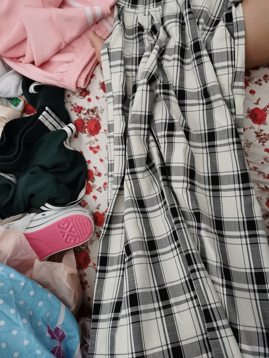 全新黑白格子裤 想要的联系我