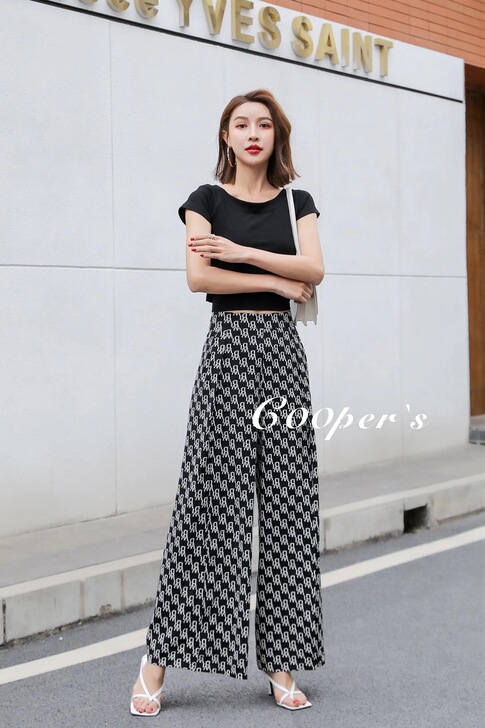 2021春季coopers高腰阔腿裤两件套...