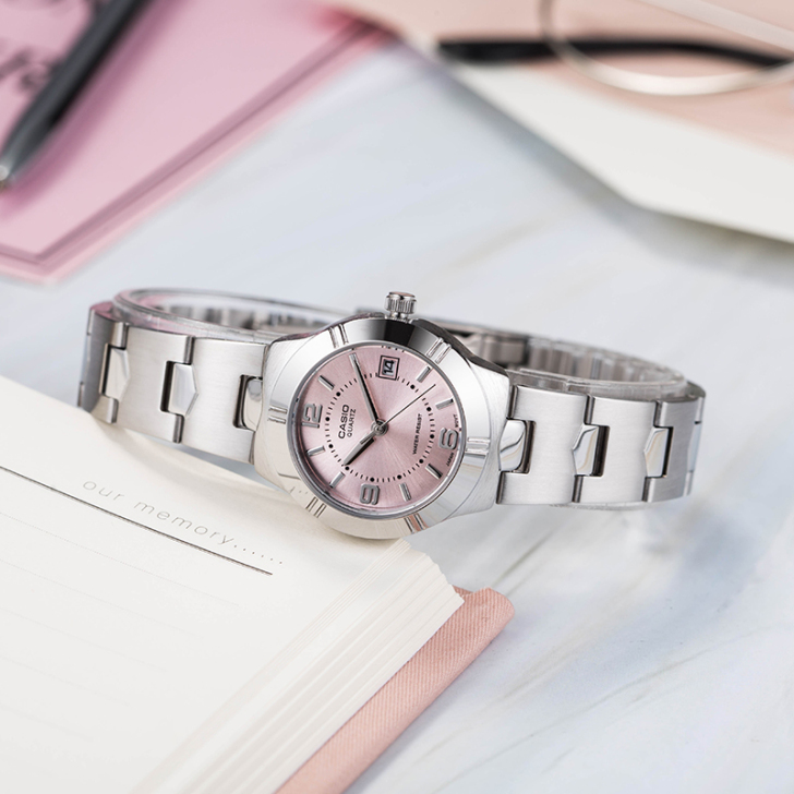Casio卡西欧手表女学生樱花星空金属简约...
