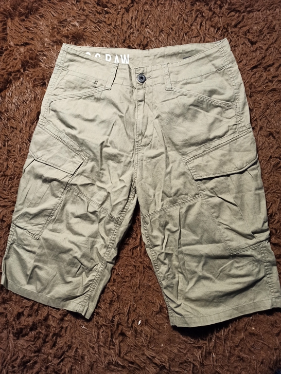 Gstar 正品男装休闲中裤 宽松版型短裤...