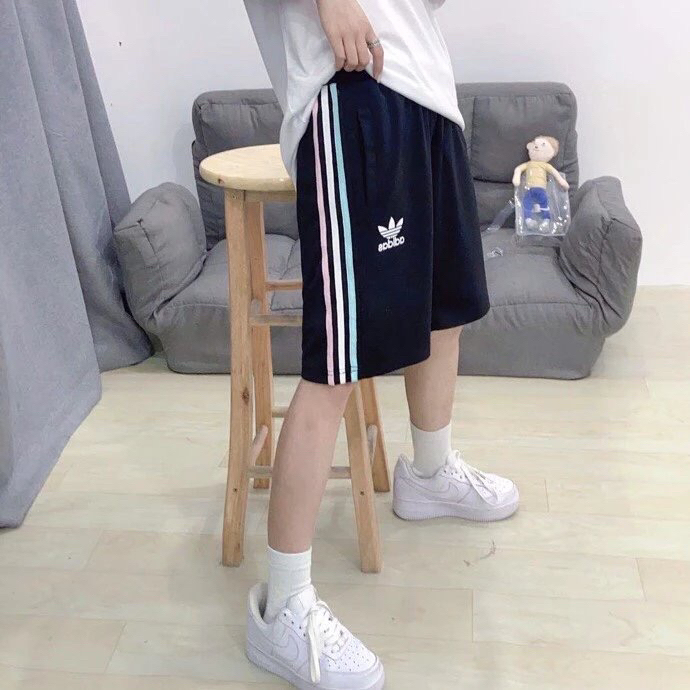 刺绣logo运动短裤 五分裤 夏季情侣短...