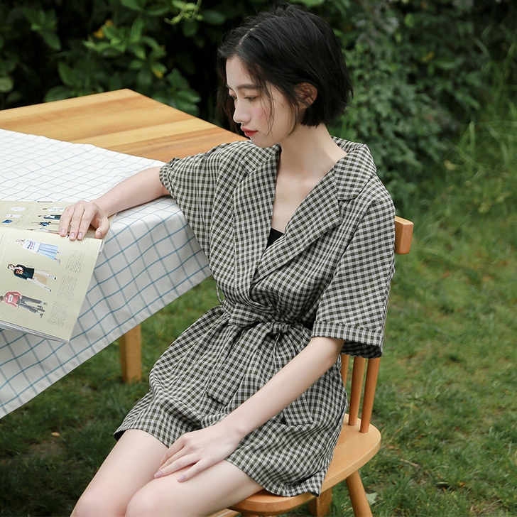 2019春夏新款韩版宽松小清新学生复古阔腿...