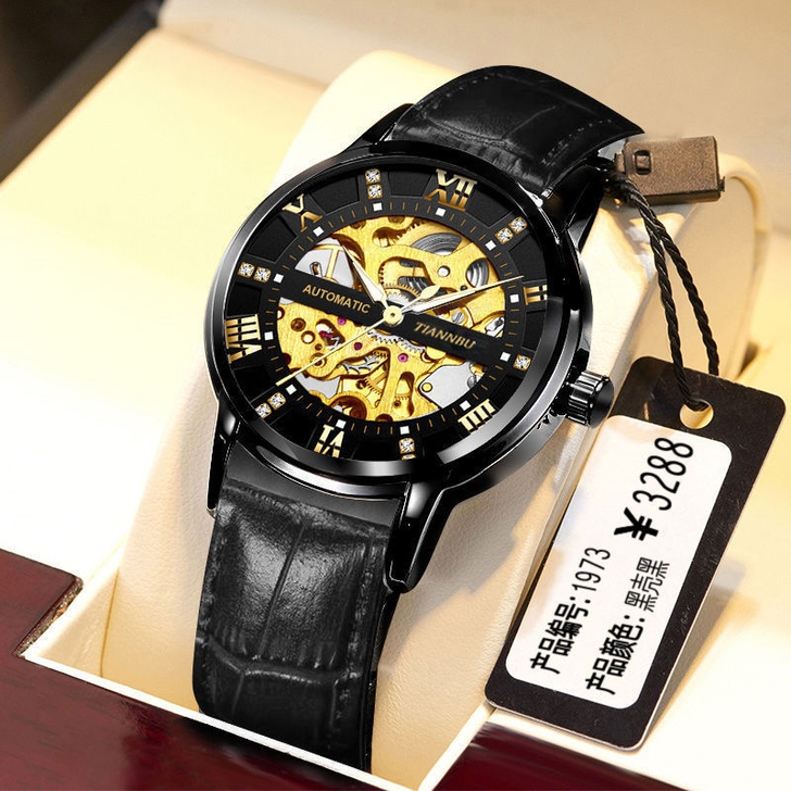 【低价出】瑞士名牌全自动机械手表男防水夜光...