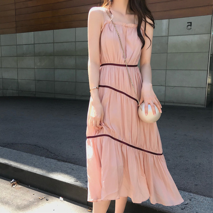 吊带连衣裙仙女超仙森系甜美夏季2019新款...