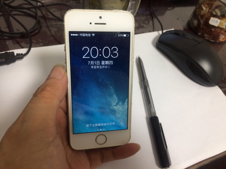 苹果iphone 5s手机，内存16g