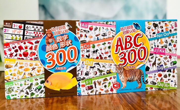 全新正版2册幼儿双语启蒙认知ABC300词...
