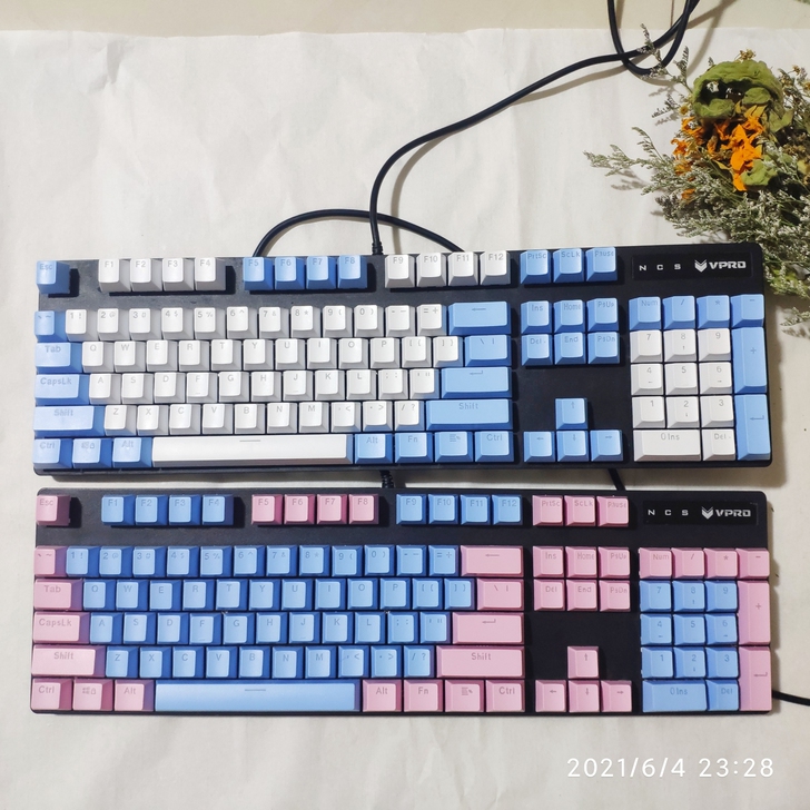 机械键盘青轴红轴茶轴黑轴雷柏v500Pro...