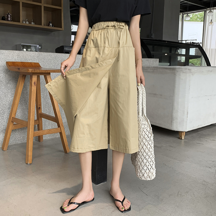 全新全新2021夏季大码女装工装阔腿裤裙裤...