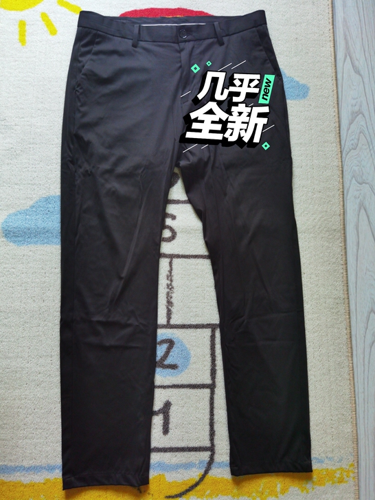 薄棉黑色休闲裤
