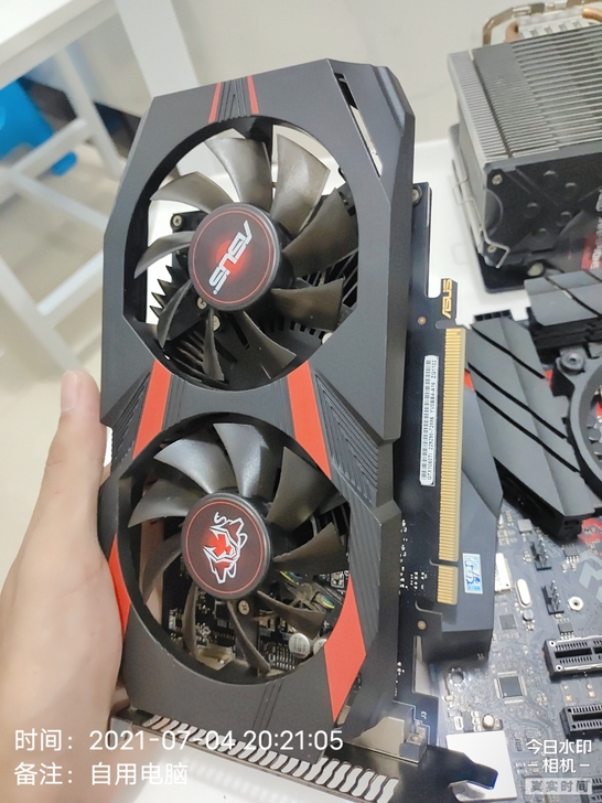 出手自用电脑显卡华硕1050ti一张，实体...