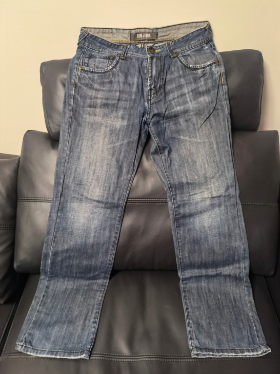 【包邮】森马正品宽松做旧直筒牛仔裤男裤，以...