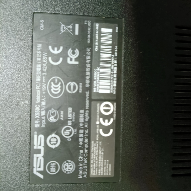 华硕笔记本电脑,型号x550c,ⅰ3-32...